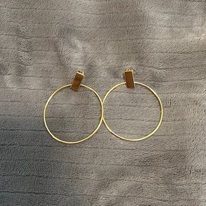 Gold hoop earrings